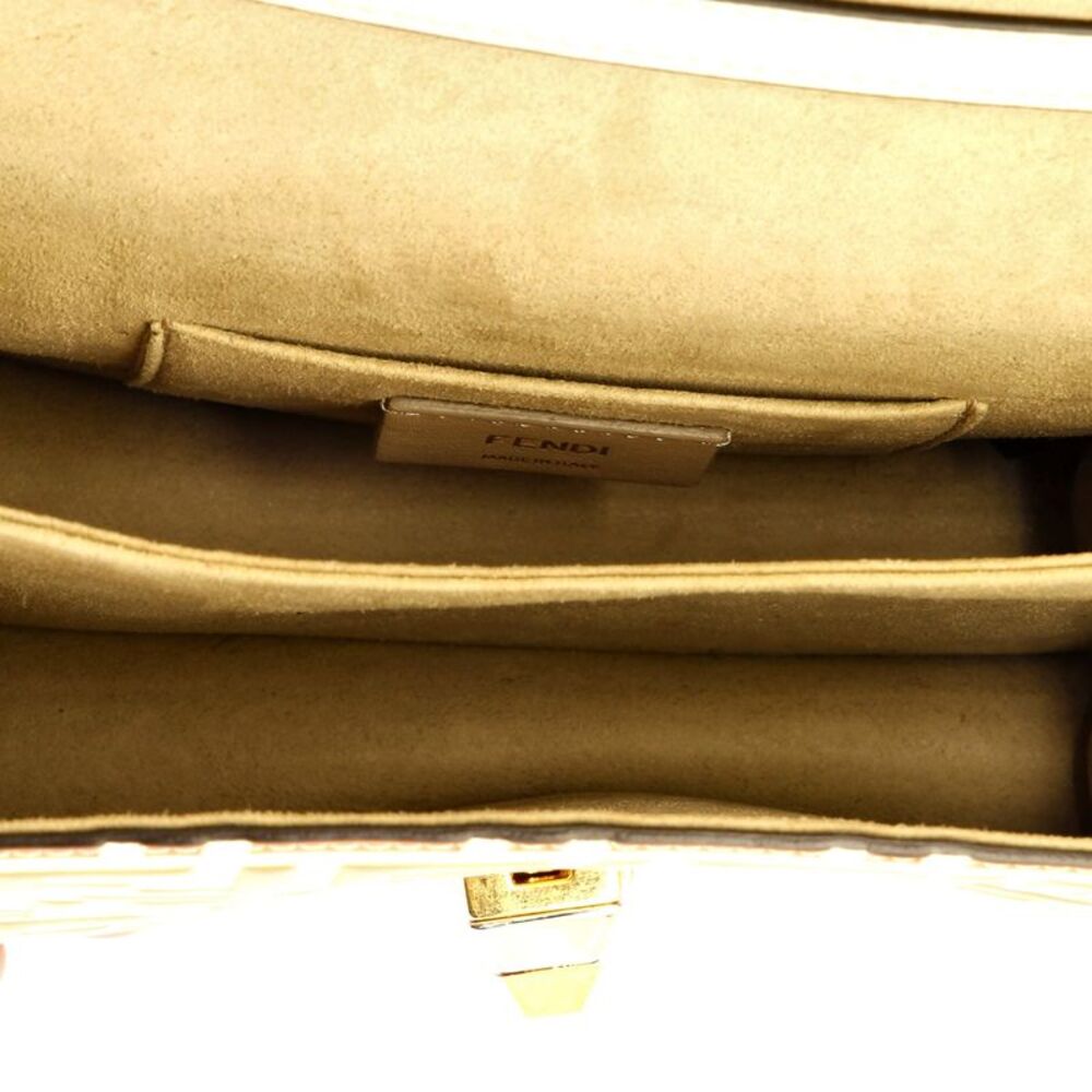 Fendi Kan I Bag Zucca Embossed Leather Small Orange - Picture 5 of 9